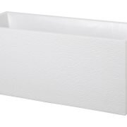 Jardinière rectangulaire plastique GRAPHIT 98L - L100cm - Blanc cérusé