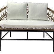 Banc de jardin 2 places acier anthracite KARON