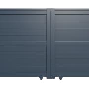 Portail aluminium coulissant 3m x H. 1,4m Gris Anthracite - BYRON