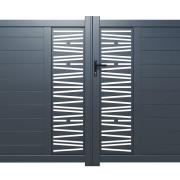 Portail aluminium battant 3m x H. 1,6m Gris Anthracite - BONDI2