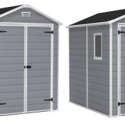 KETER Abri Jardin en Résine MANOR 68 4.4m² Gris avec Plancher Offert