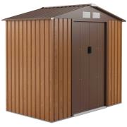 Abri de jardin métal 2.7m² Imitation bois