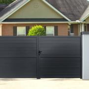 Portail aluminium battant 4m x H. 2m Gris Anthracite - MILDURA