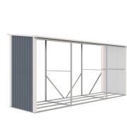 Abri Bûches en Métal 11 Stères - Gris anthracite