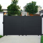 Portail aluminium coulissant 4m x H. 1,8m Gris Anthracite - SPRING