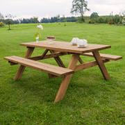 Table de Pique-Nique FORESTIERE en Pin - L.177 x l.153 x H.76 cm